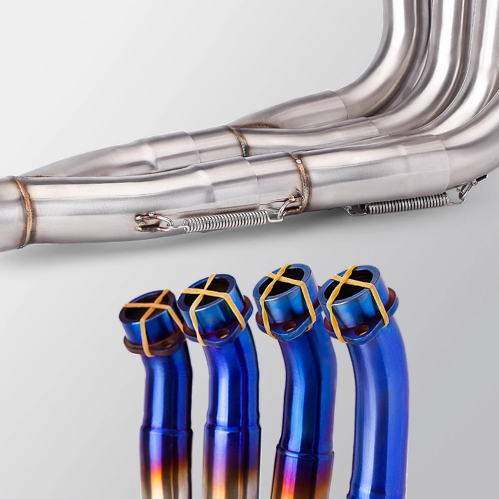 For R6 2006-2020 Full Exhaust System Motorcycle Exhaust Slip on 51mm Front Pipe Link Connect 51mm